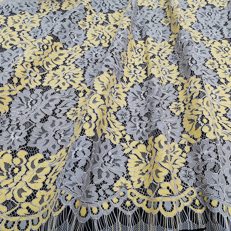 Dress Eyelash Cutwork Lace Fabric for Women's Wear Wholesale Supplier 7